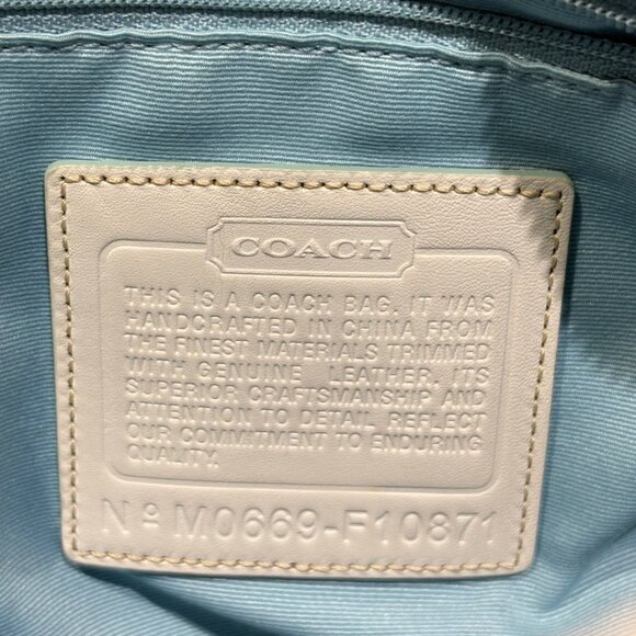 Coach White Floral Bee Crossbody Shoulder Bag F10871 - Picture 9 of 12